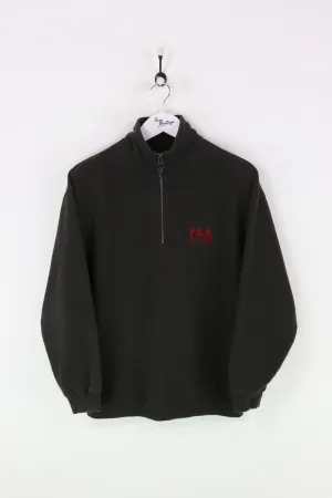 FIla 1/4 Zip Sweatshirt Black Medium