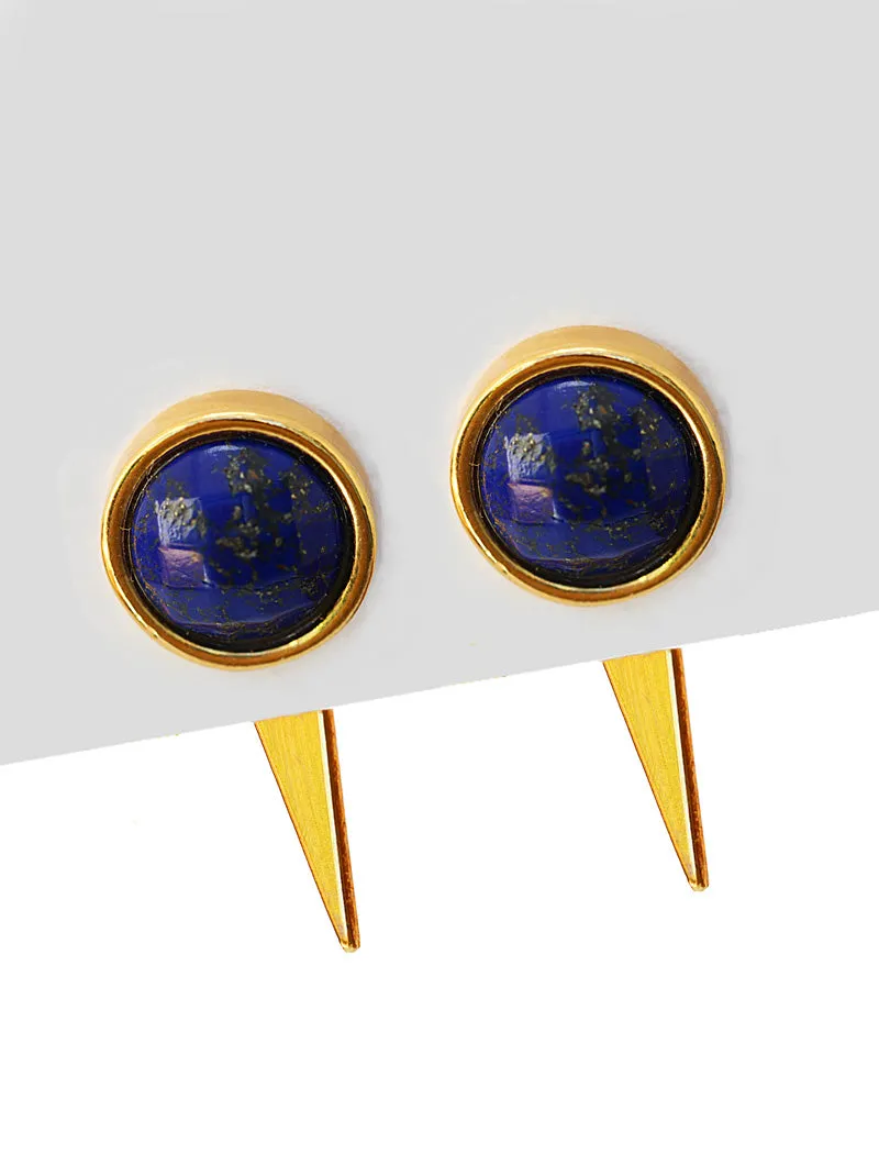 FIRE 3-Way Blue Lapis Lazuli 24K Gold Earring Jackets