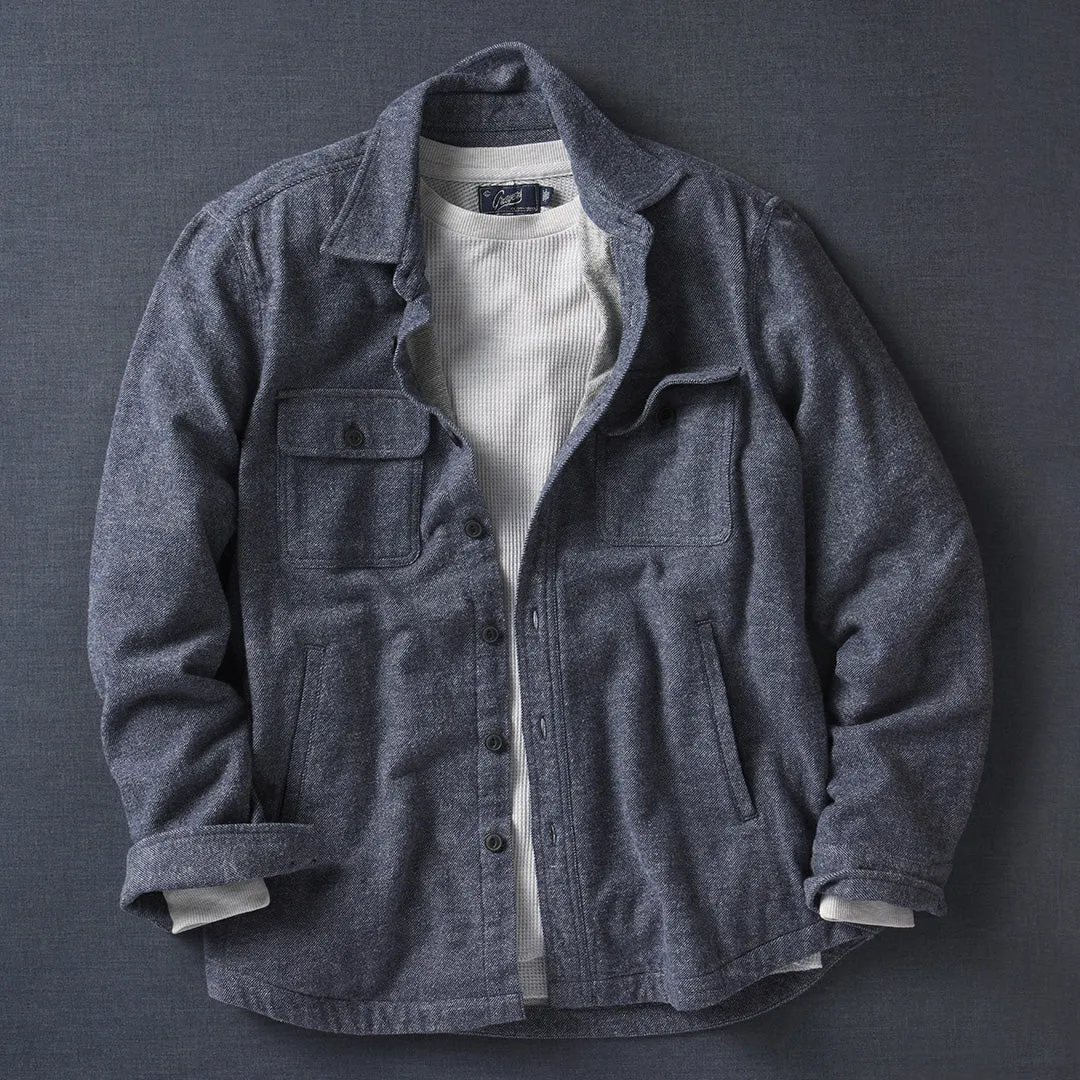 Flannel Twill Shirt Jacket - Sky Captain