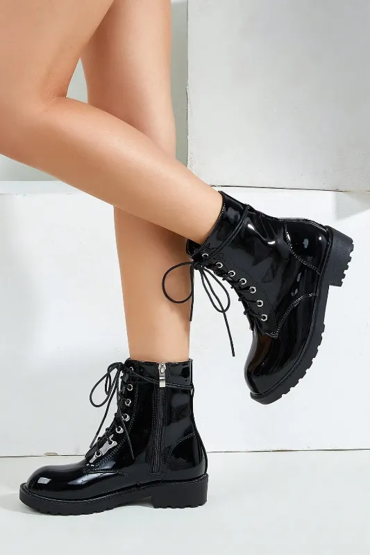 Forever Women Sole Lace Up Combat Boots