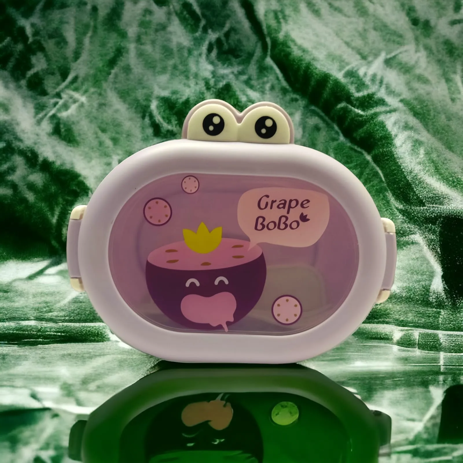 Frog Theme Lunch Box With Cutlery.