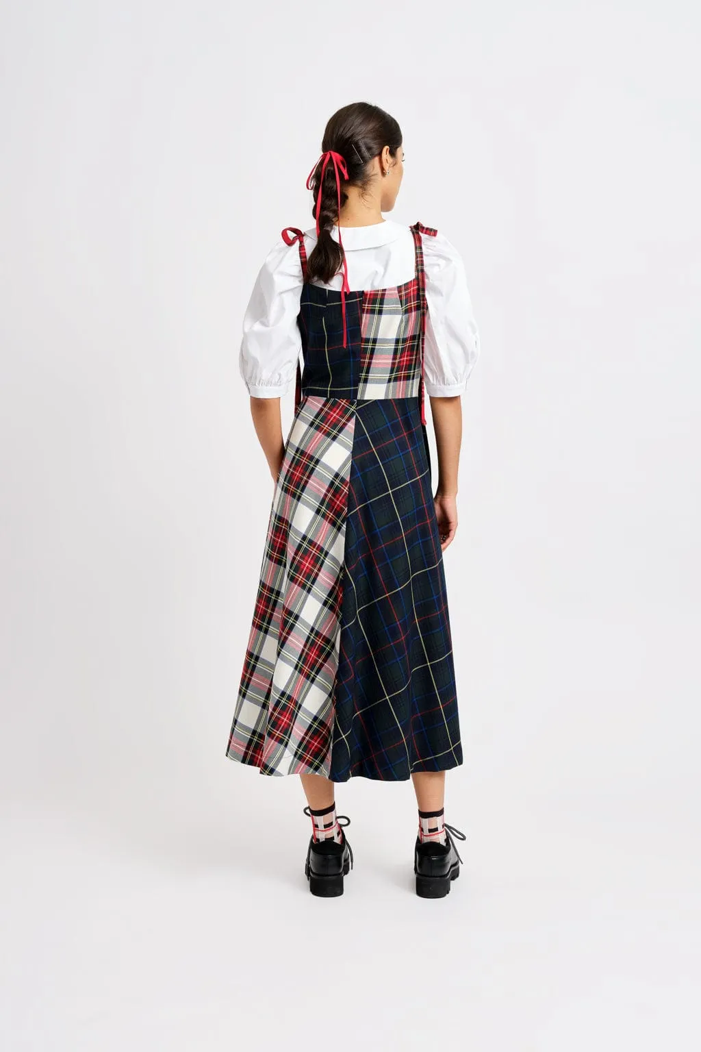 Half-Half Dress Plaid Combo