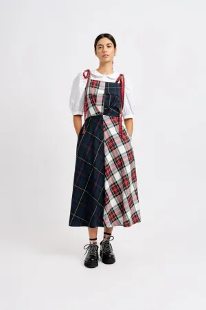 Half-Half Dress Plaid Combo