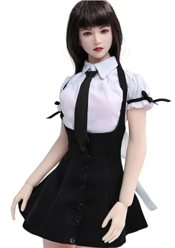 HiPlay 1/6 Scale Figure Doll Clothes: JK Skirt Shirt Set for 12-inch Collectible Action Figure TCT-034A