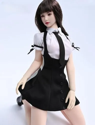 HiPlay 1/6 Scale Figure Doll Clothes: JK Skirt Shirt Set for 12-inch Collectible Action Figure TCT-034A