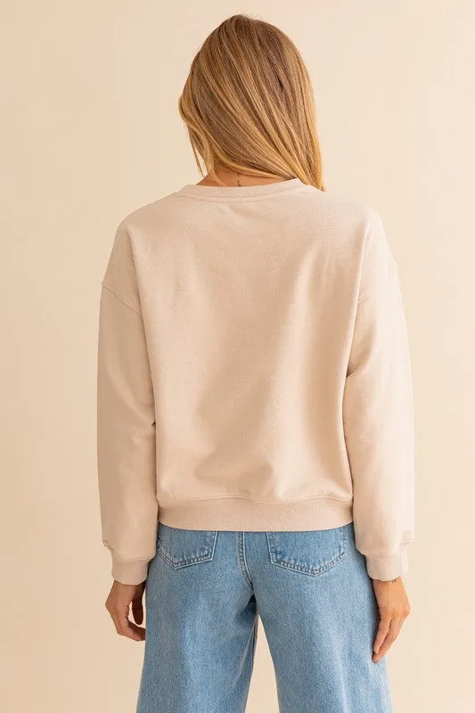 Howdy Beige Sweatshirt