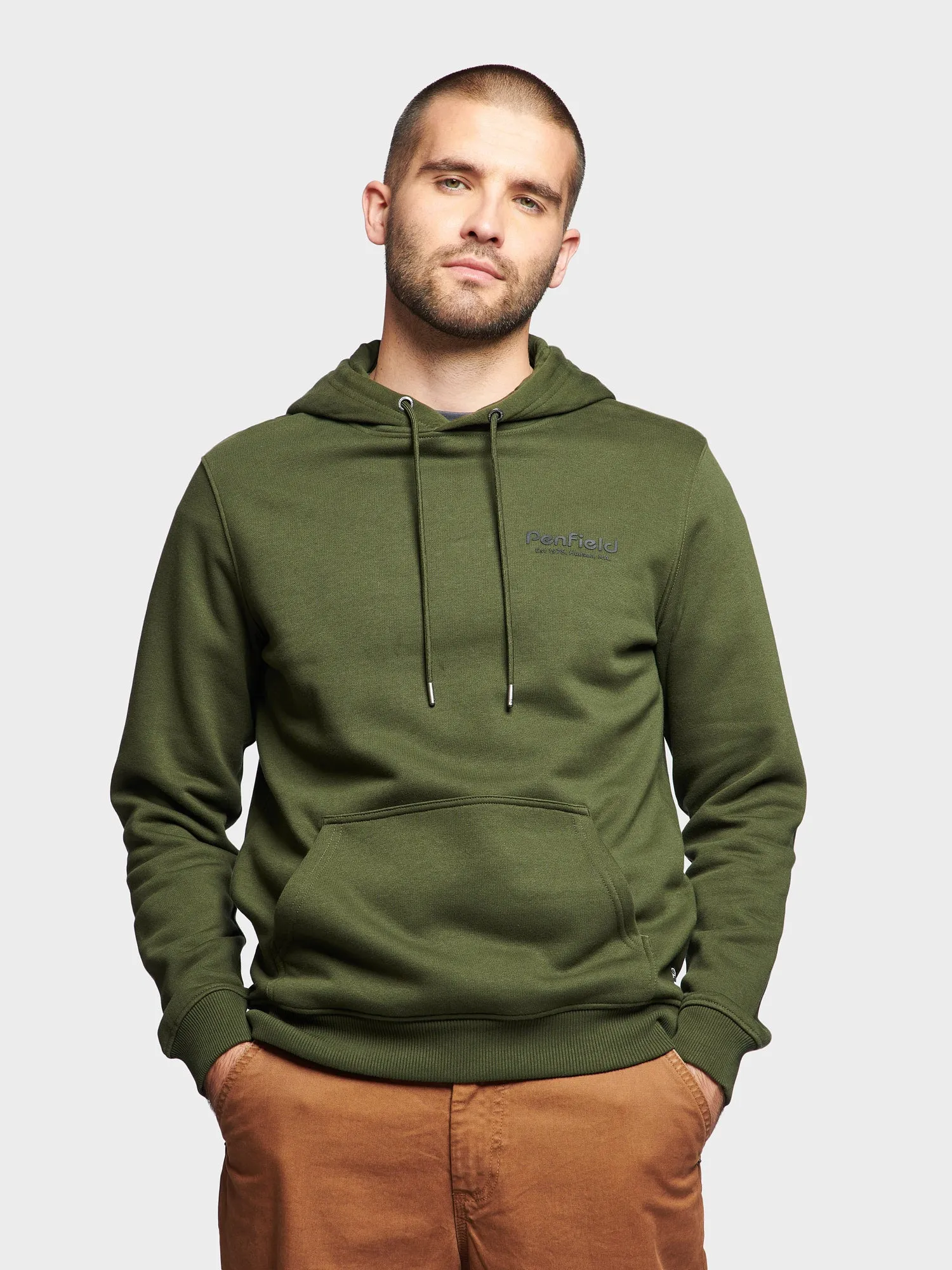 Hudson Script Hoodie in Forest Night