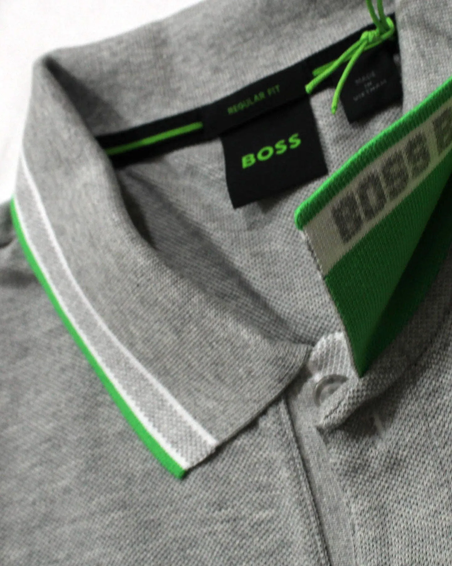 Hugo Boss Polo Shirt Regular Fit Heather Gray Men L