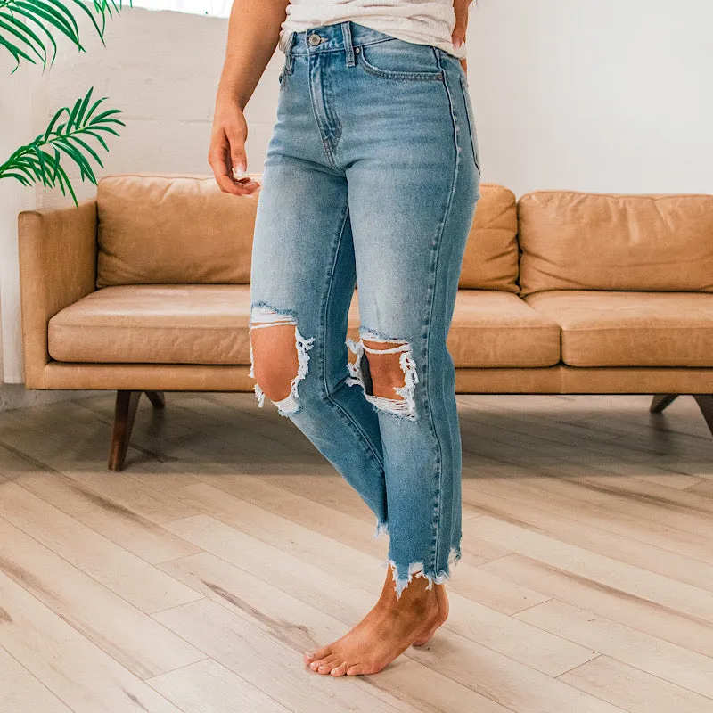 KanCan Amelia Distressed Mom Jeans FINAL SALE