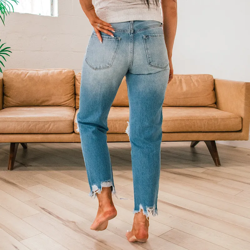 KanCan Amelia Distressed Mom Jeans FINAL SALE