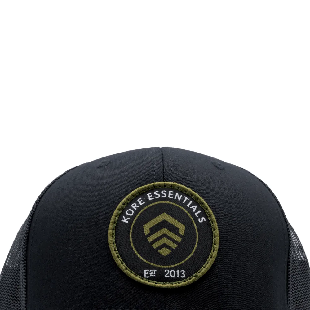 KORE EMBROIDERED PATCH HAT | BLACK