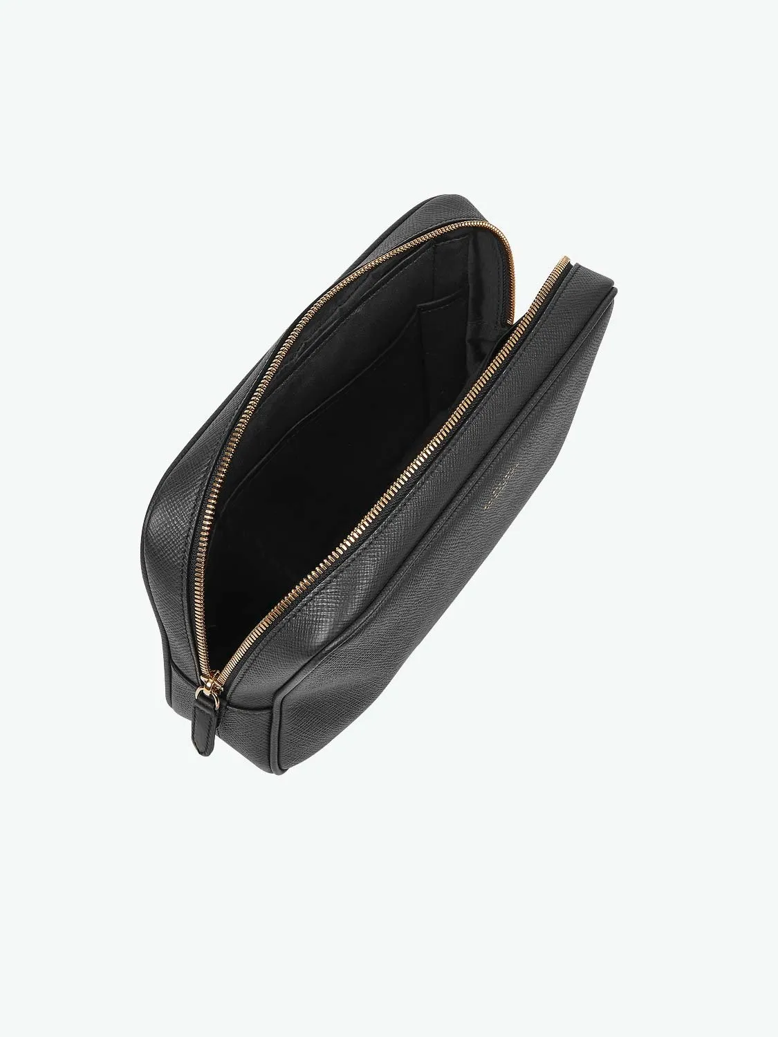 Leather Tech Accessories Pouch Black