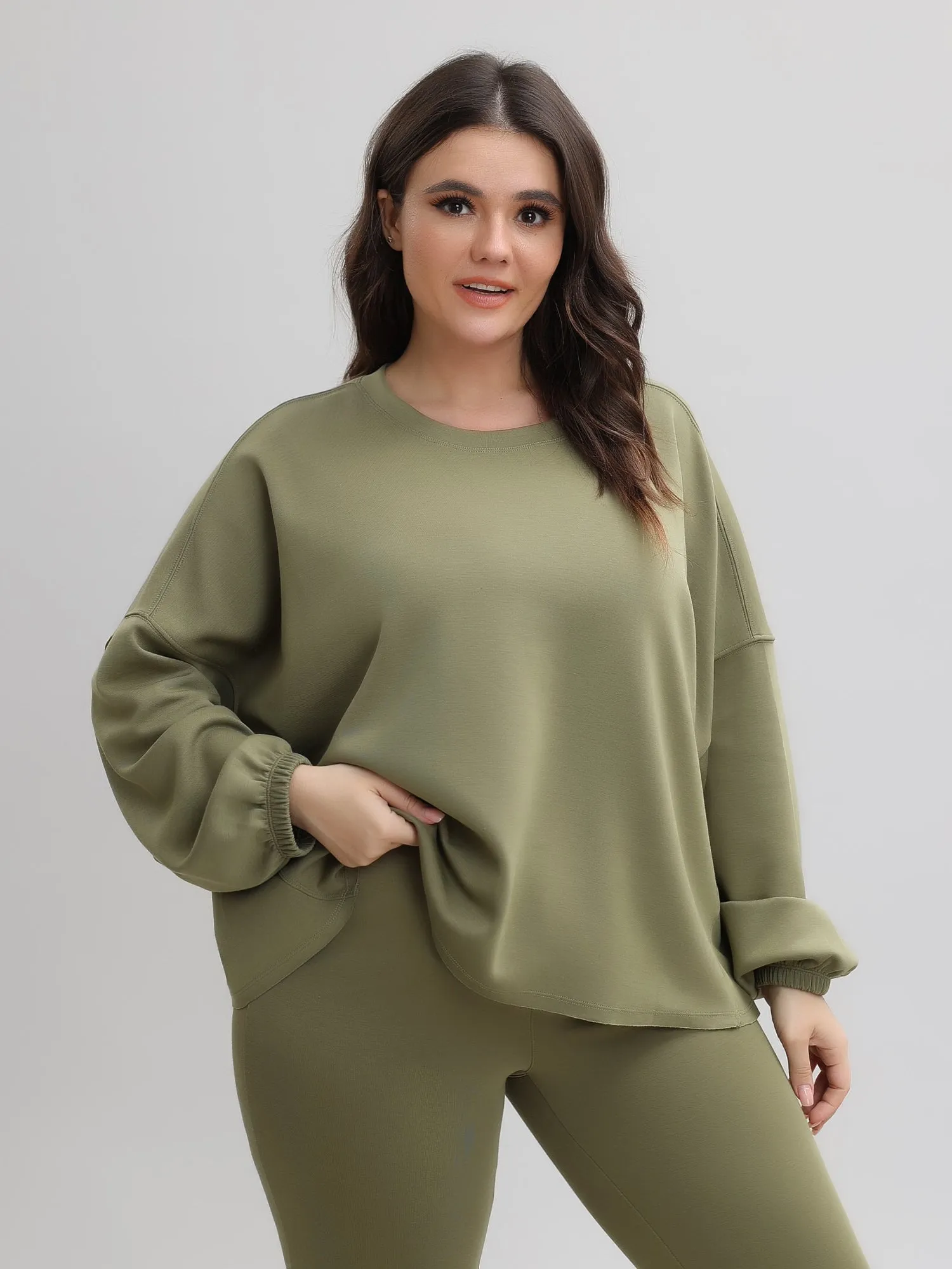 Loose Long Sleeve Sports Sweatshirt