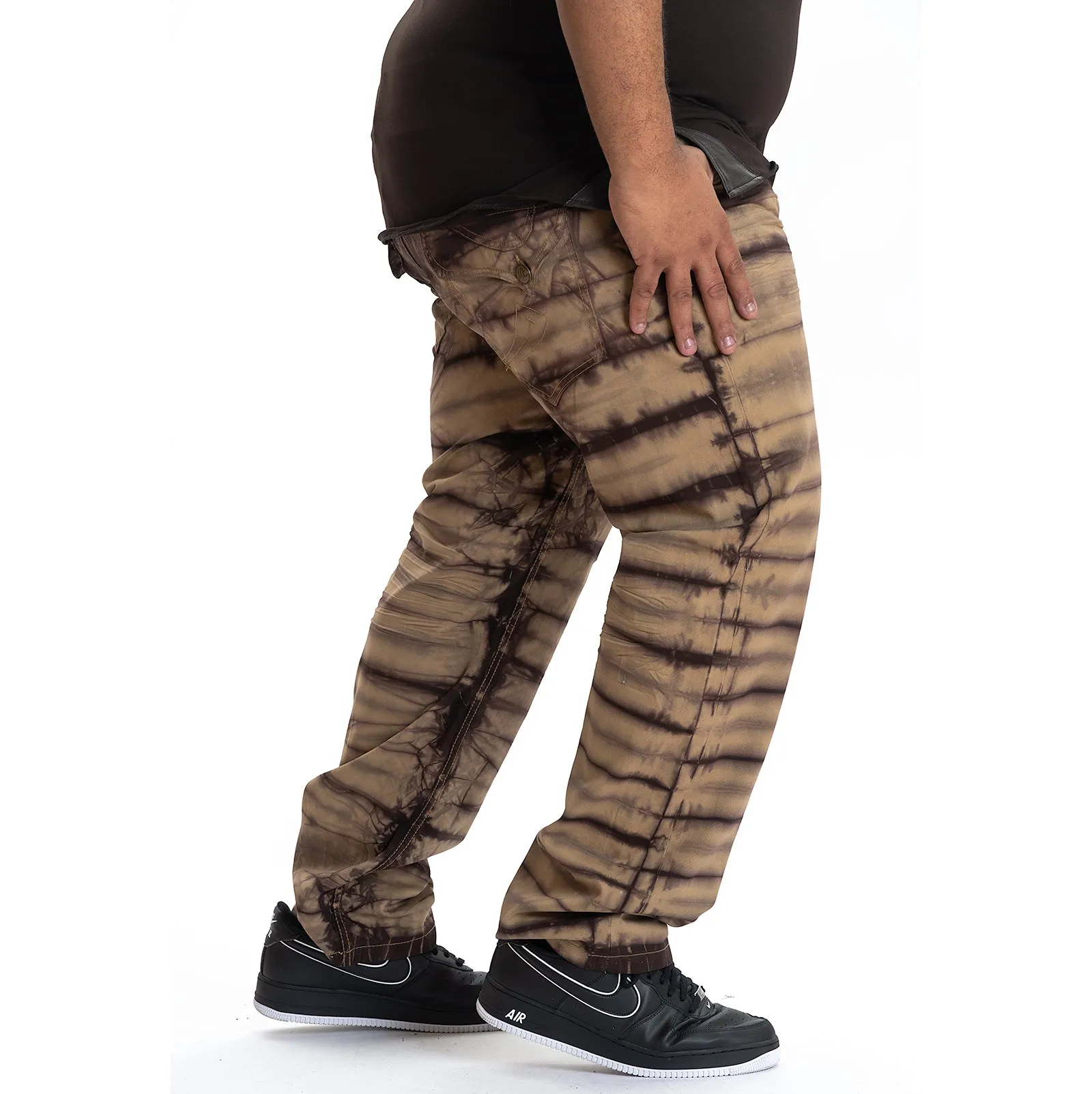 M1708 Makobi Tie-Dye Jeans - Brown