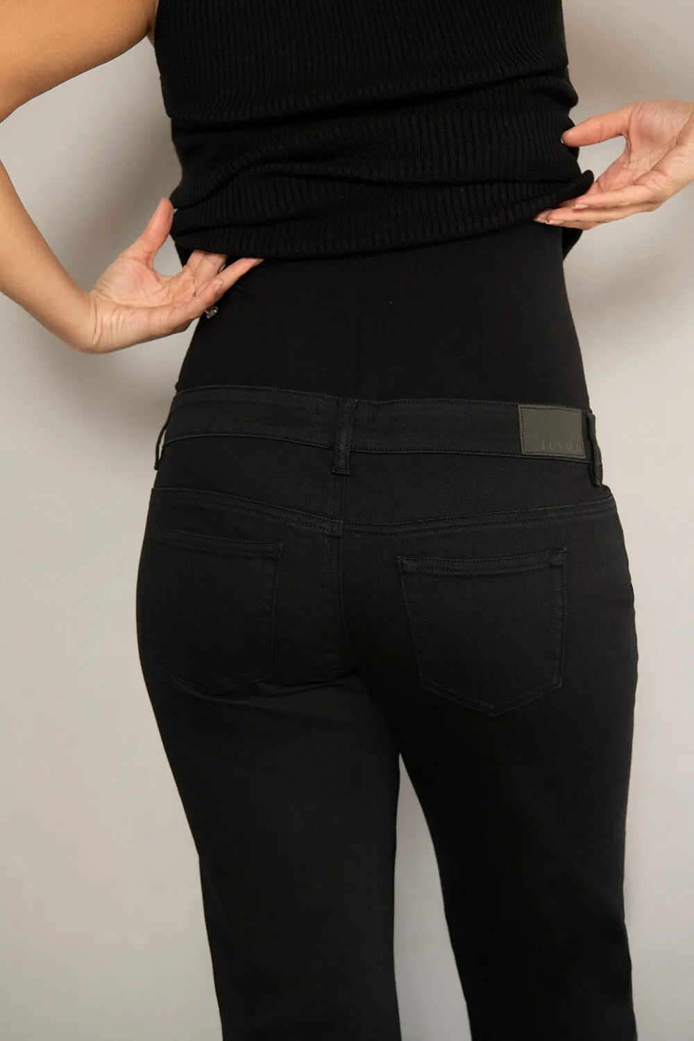 Maternity Straight Jeans - Black