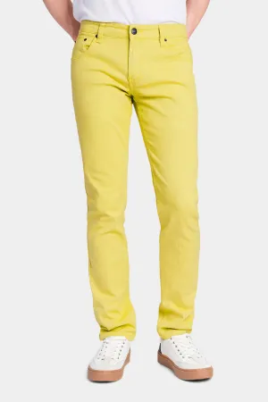 Men's Essential Skinny Fit Colored Jeans (Yellow)