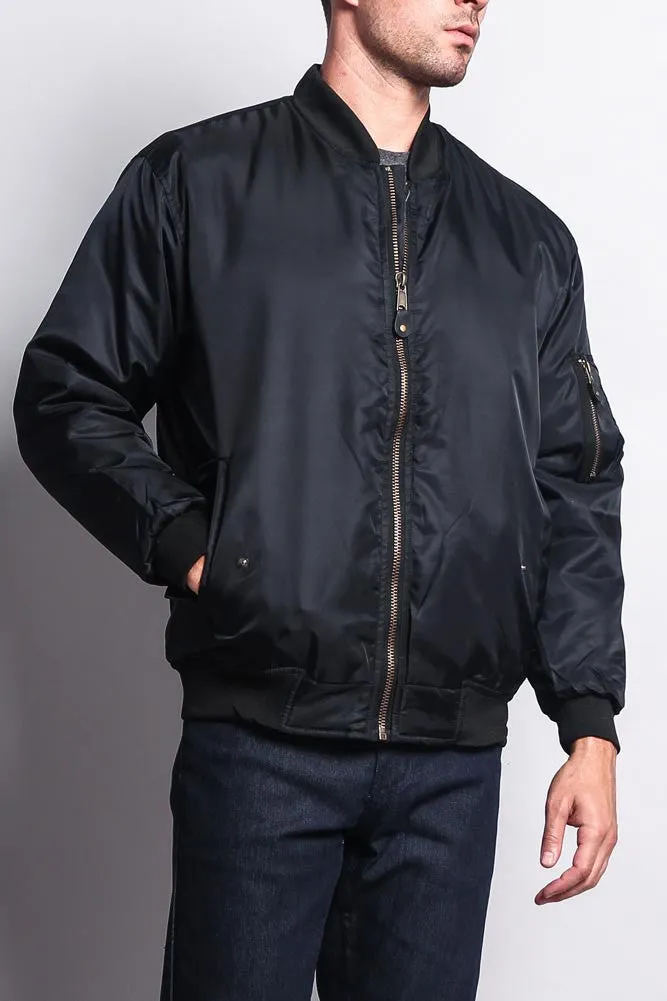 Men's Reversible Padded Bomber Flight Jacket