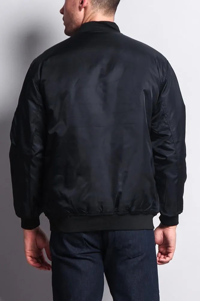 Men's Reversible Padded Bomber Flight Jacket