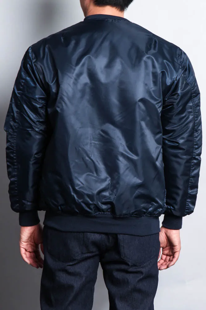 Men's Reversible Padded Bomber Flight Jacket