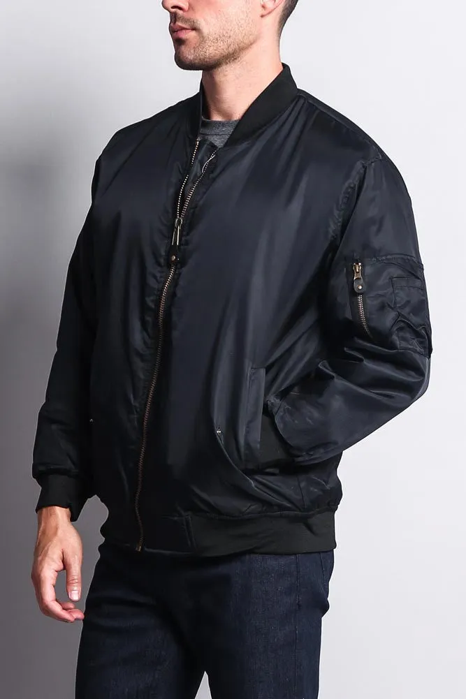 Men's Reversible Padded Bomber Flight Jacket