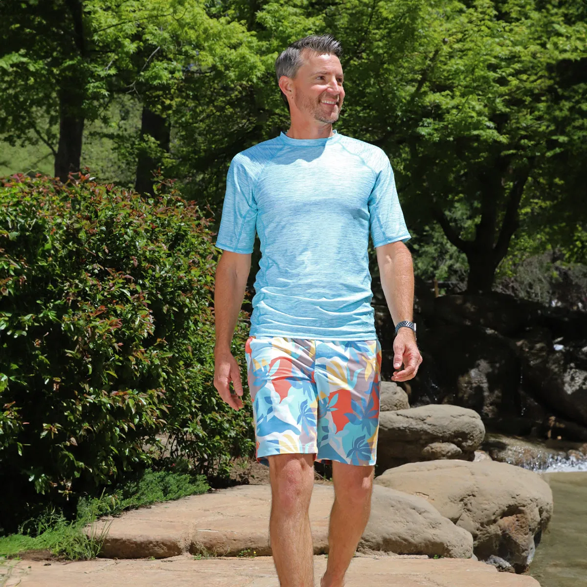 Men's Short Sleeve Crew Sun & Swim Shirt