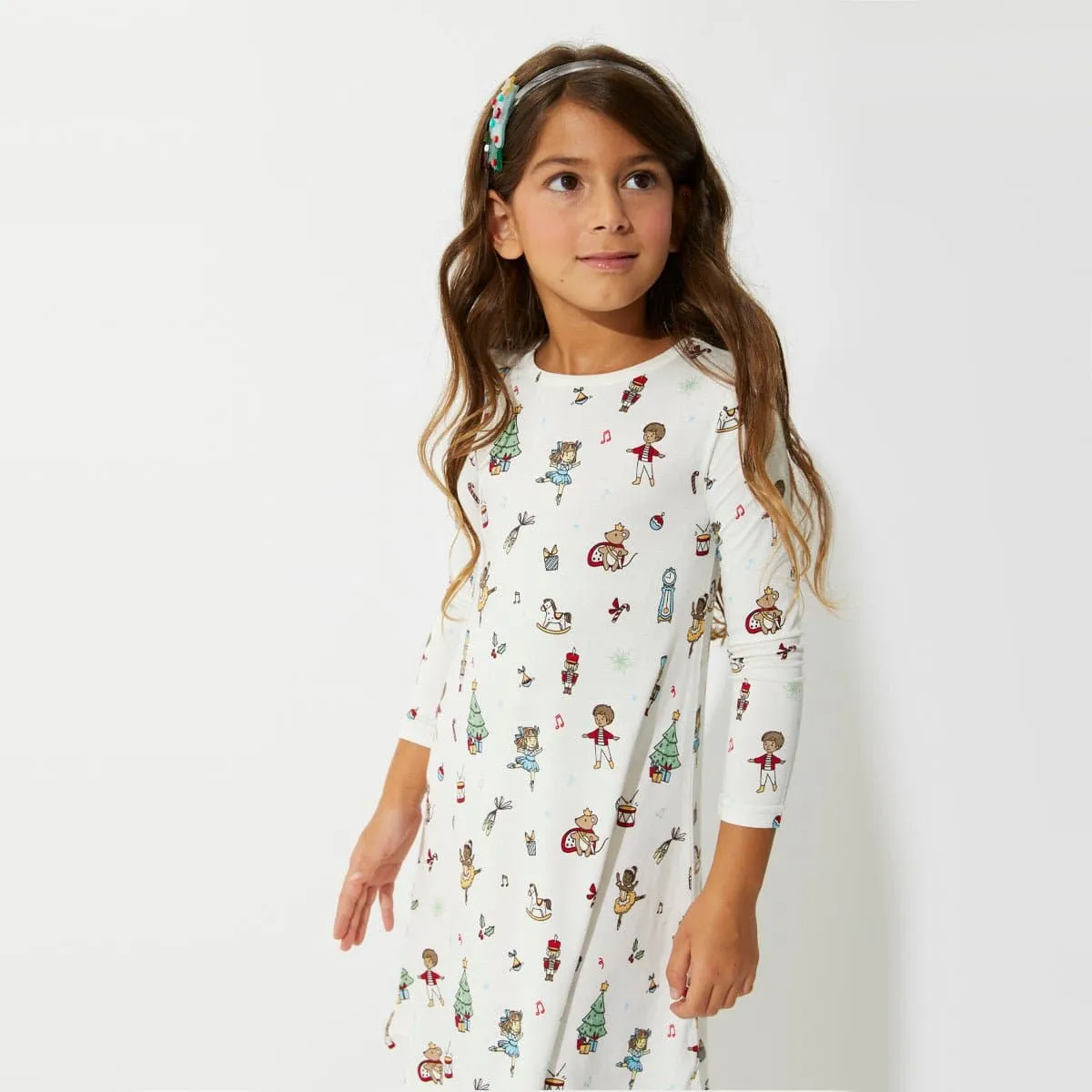 Nutcracker Bamboo Girls' Long Sleeve Dress