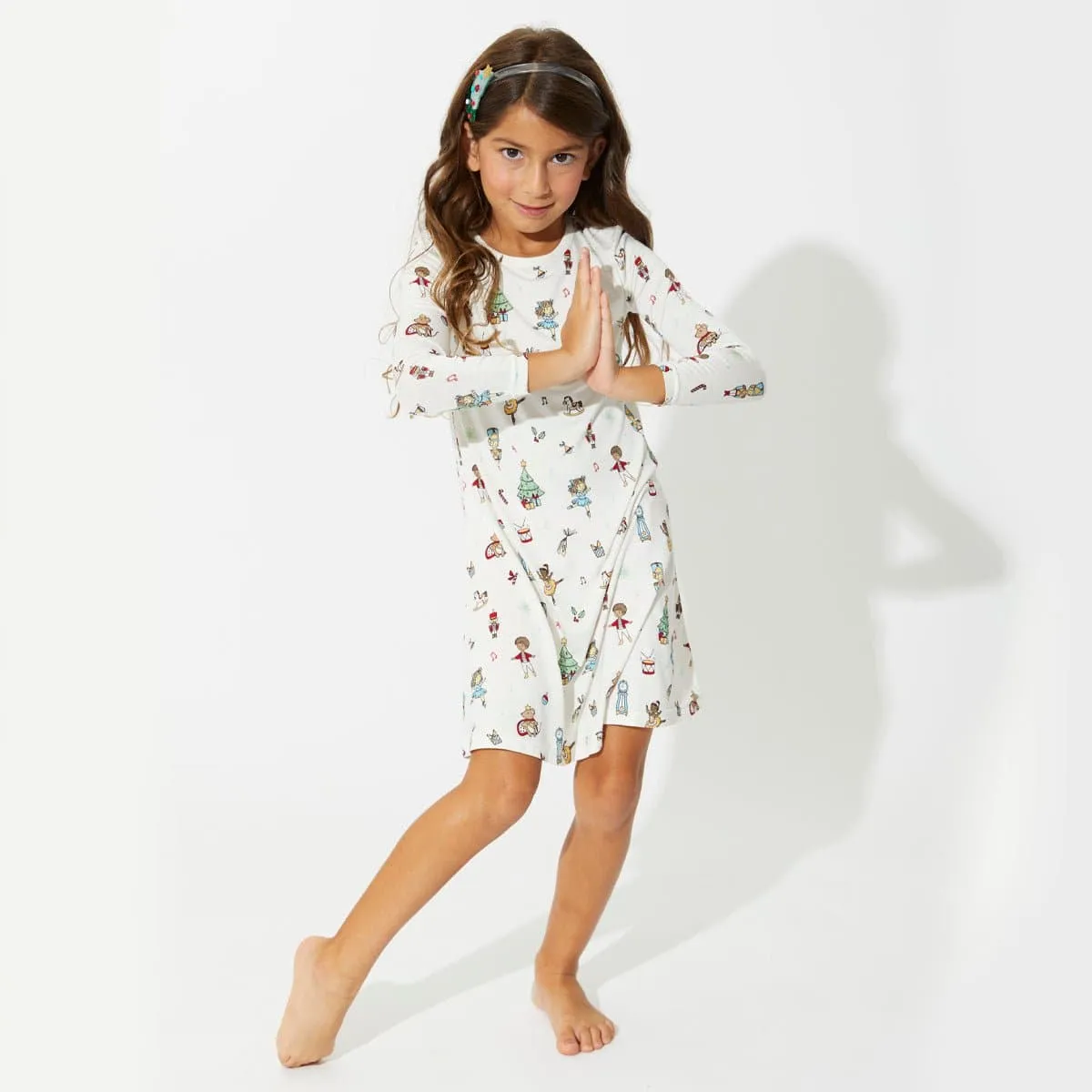 Nutcracker Bamboo Girls' Long Sleeve Dress