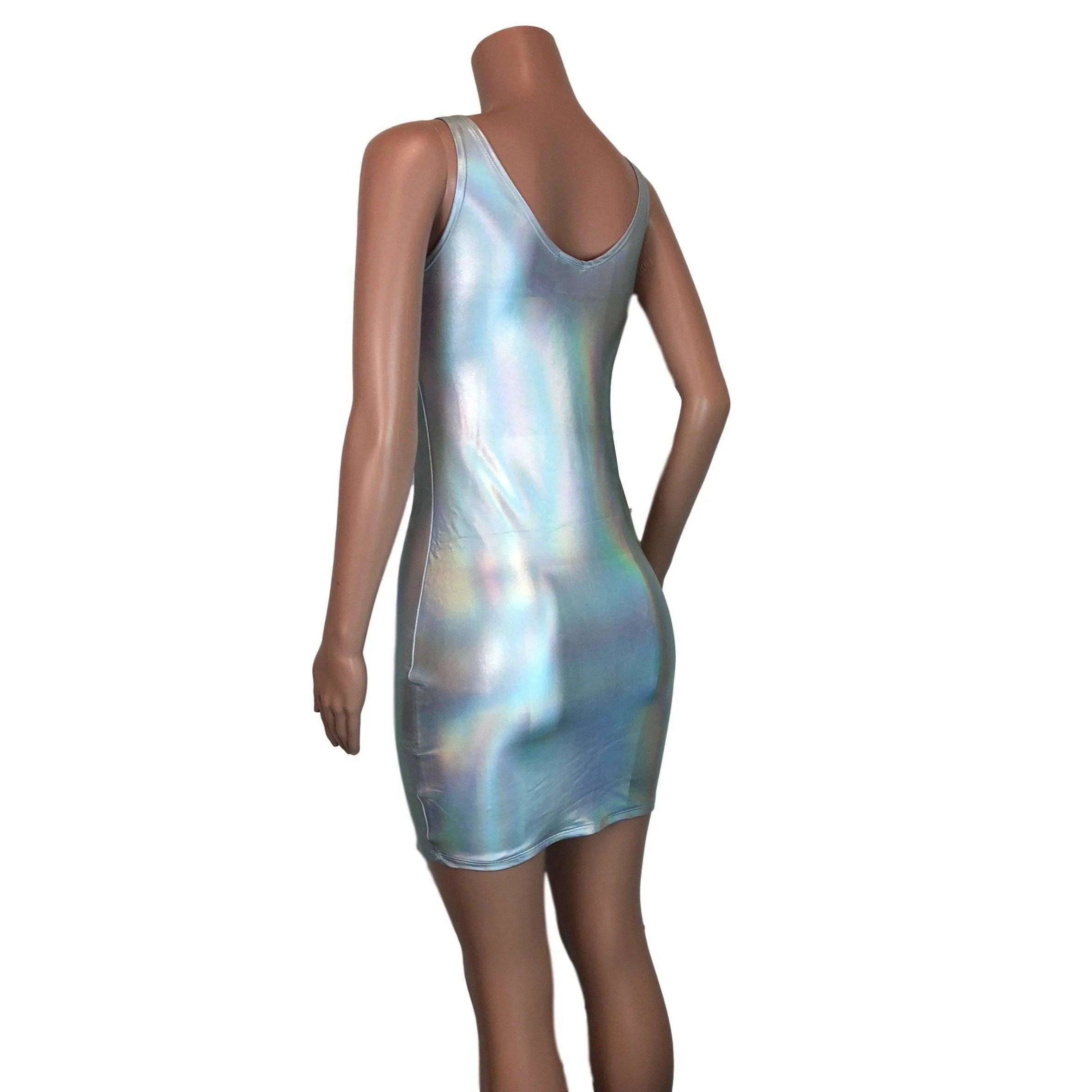 Opal Holographic Bodycon Tank Dress