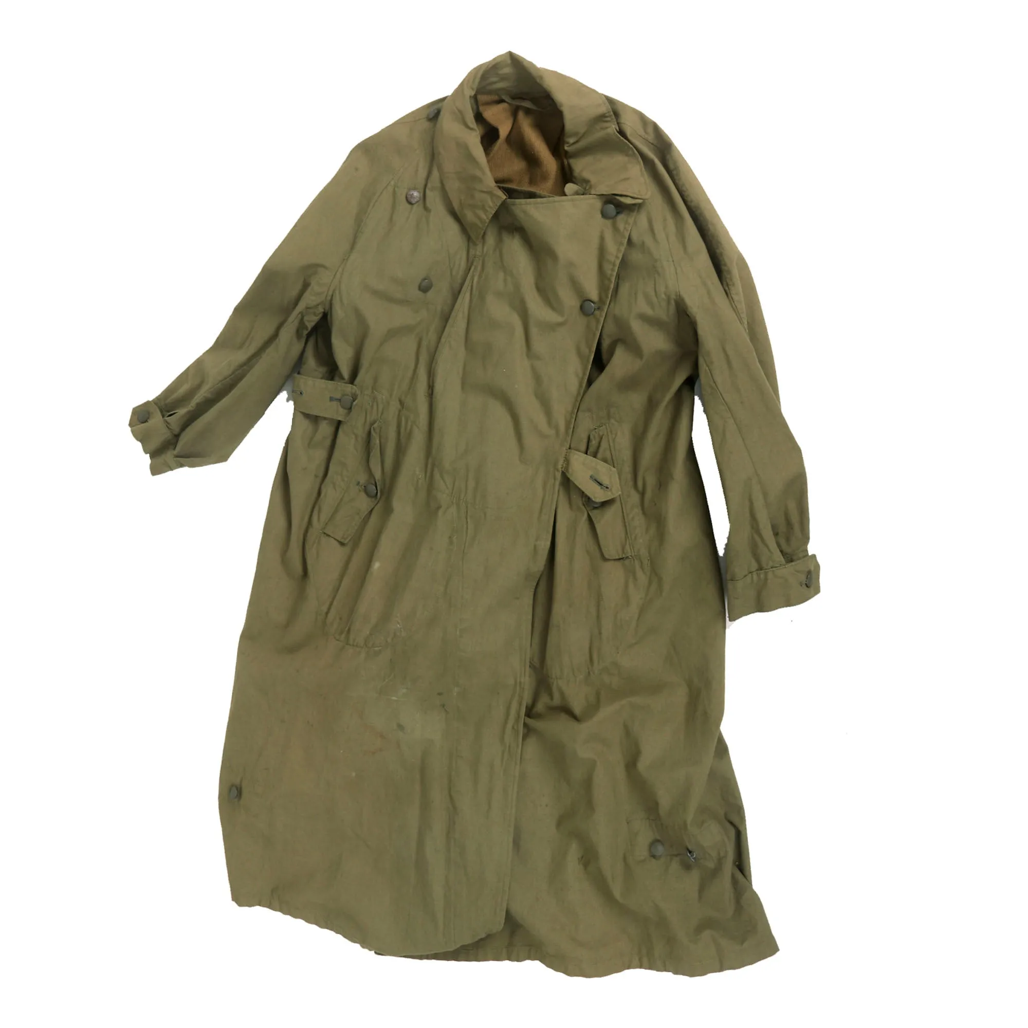 Original German WWII Heer Army EM/NCO Afrikakorps DAK Tropical Kradmantel Motorcycle Overcoat by Thiele & Co. München