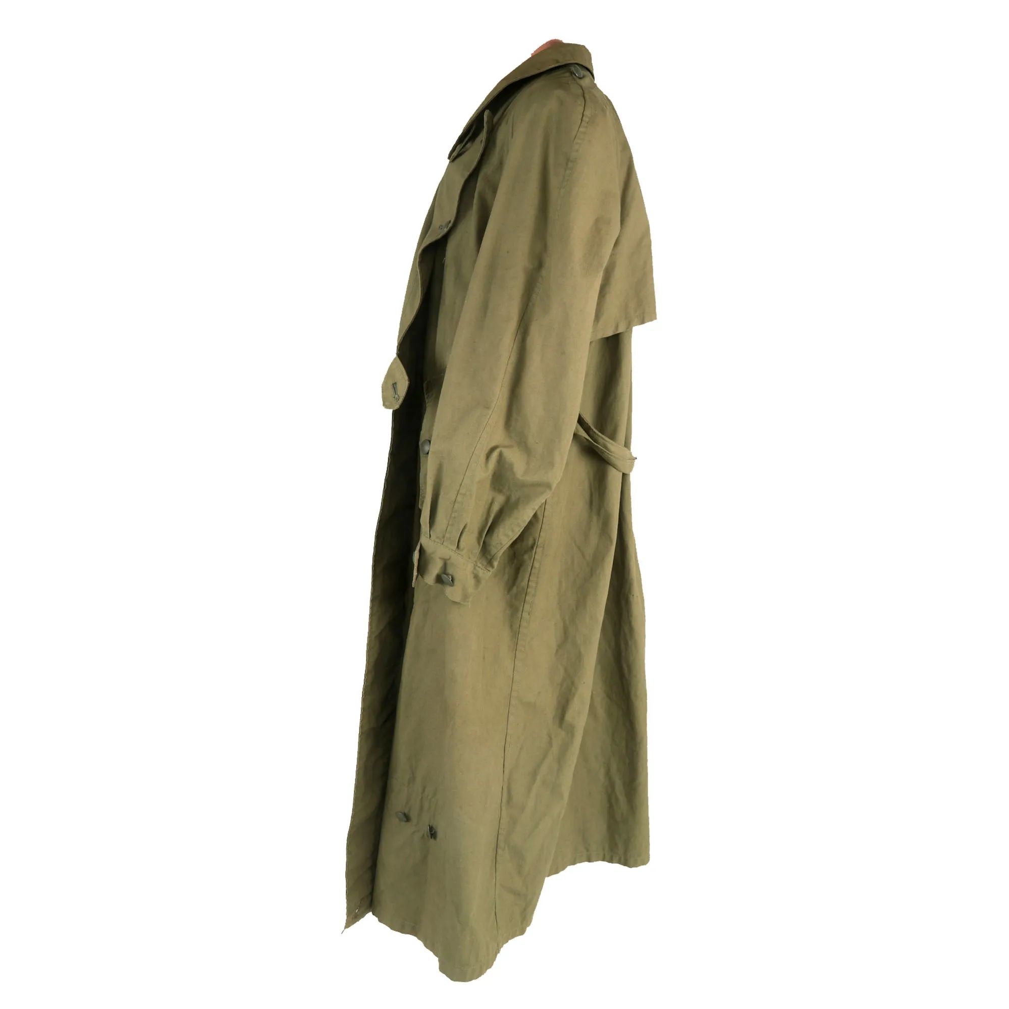 Original German WWII Heer Army EM/NCO Afrikakorps DAK Tropical Kradmantel Motorcycle Overcoat by Thiele & Co. München