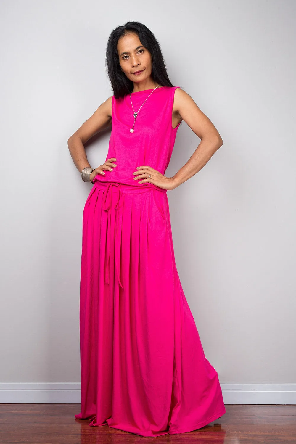 Pink Dress -  Sleeveless maxi dress : Autumn Thrills Collection No.9s