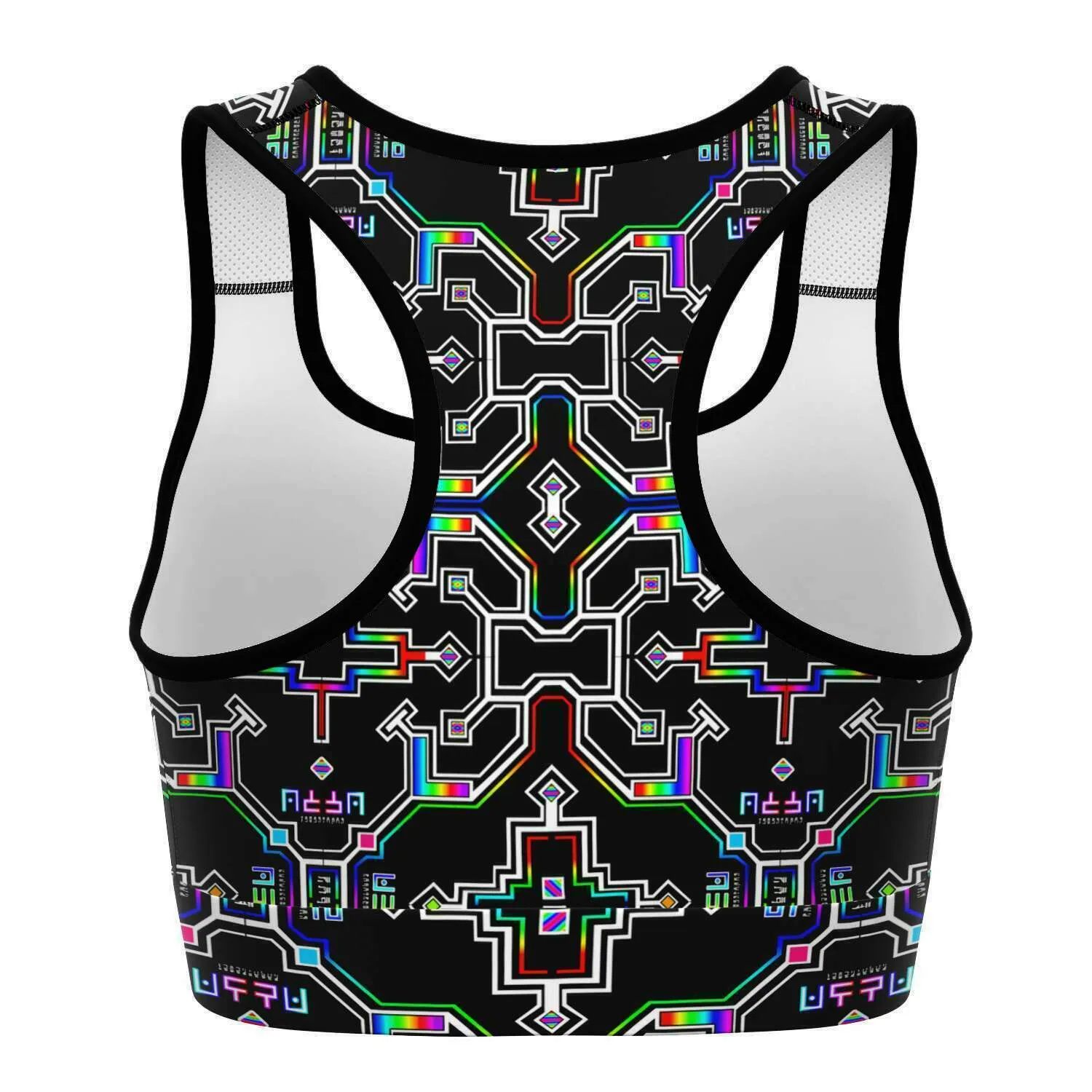 Prismatic Grid Sports Bra