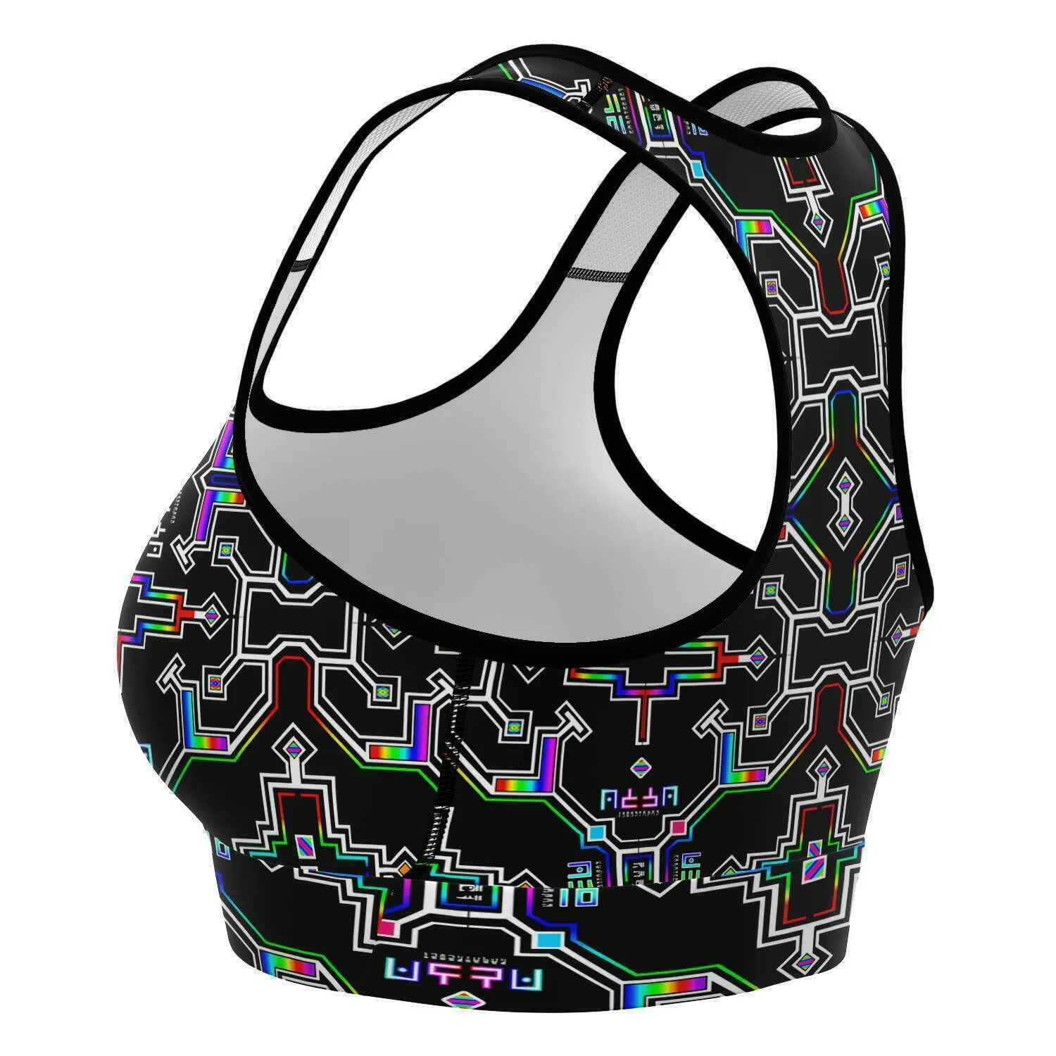 Prismatic Grid Sports Bra