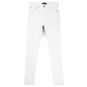 Purple Brand White Jacquard Monogram Jeans