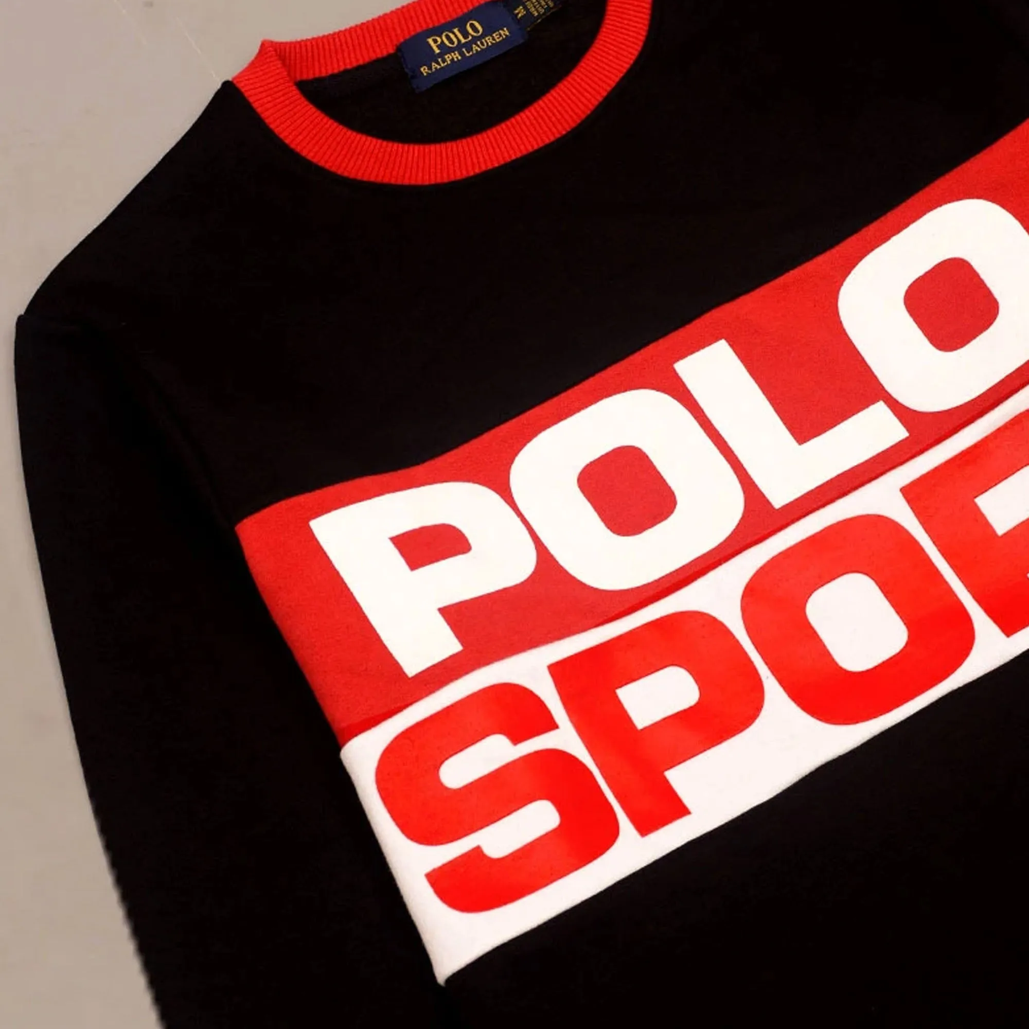 RL - Men 'Black' Premium Polo Sport Fleece Sweatshirt PL603