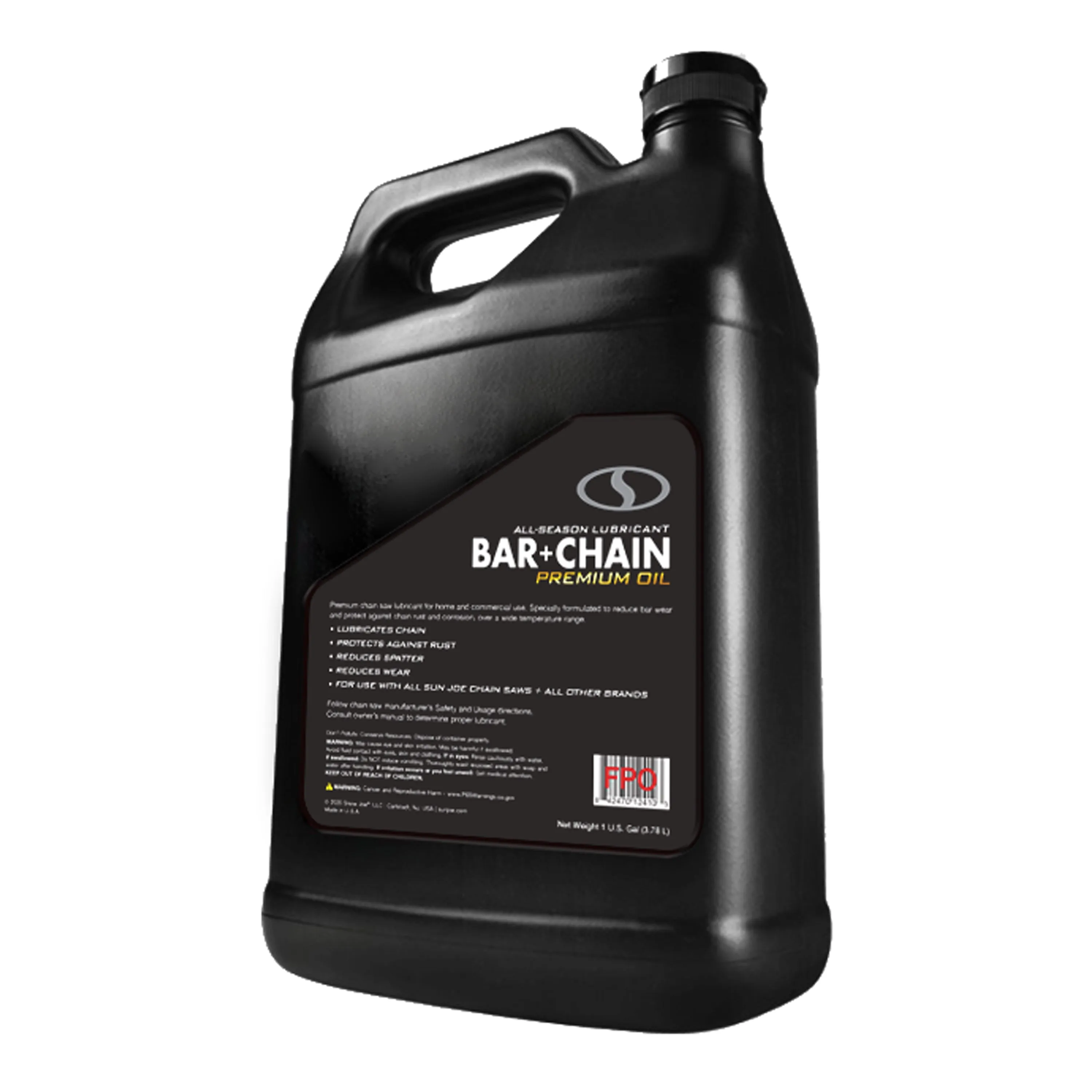 Sun Joe SWJ-OIL-GAL Premium Bar, Chain and Sprocket Oil | All Season Chainsaw Chain Lubrication | Universal Chain Saw Chain Oil for Fast Efficient Cutting | 1-Gallon