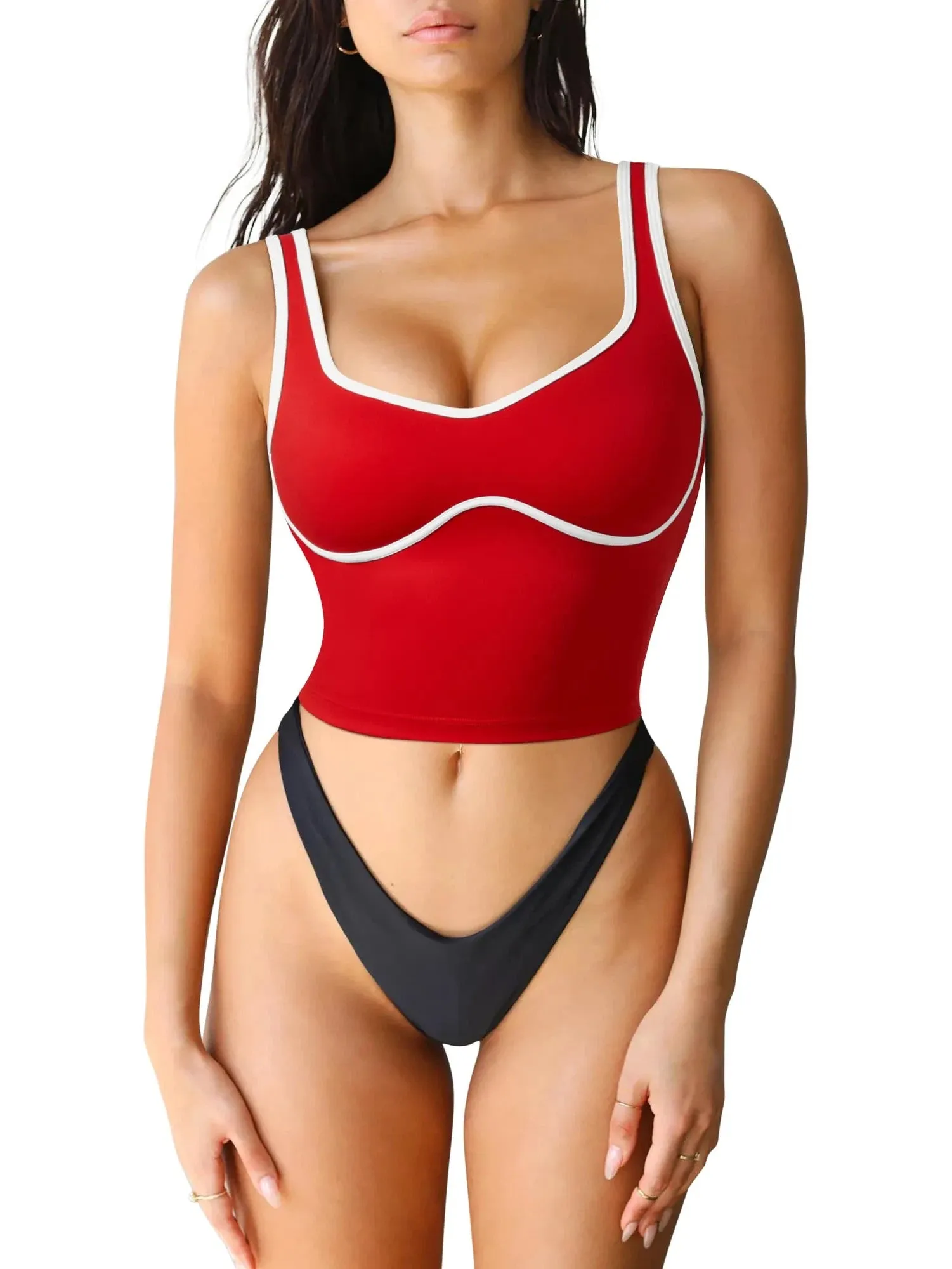 Sweetheart Neckline Sports Bra