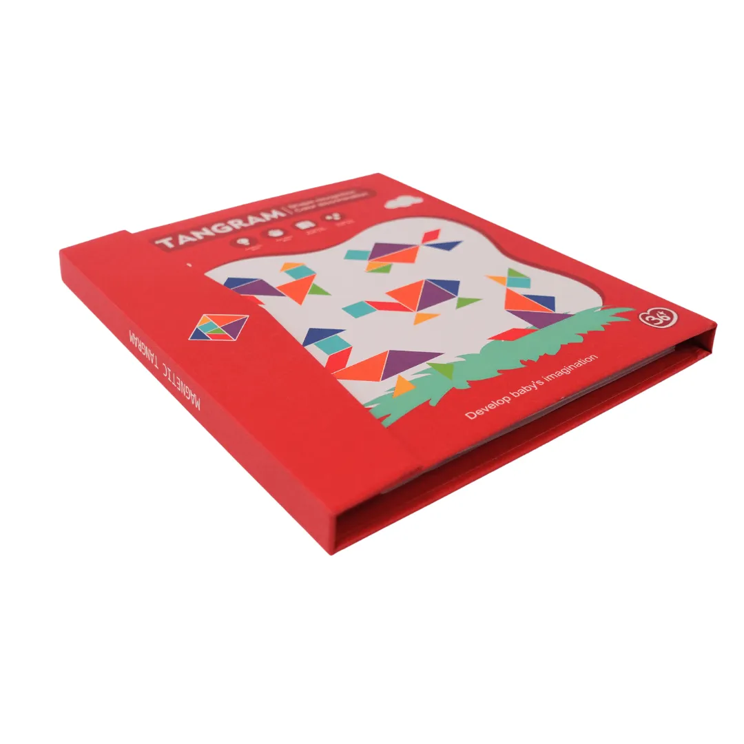 Tangram Travel Game, Magnetic Puzzle Book Game Tangrams-1(Red colour)