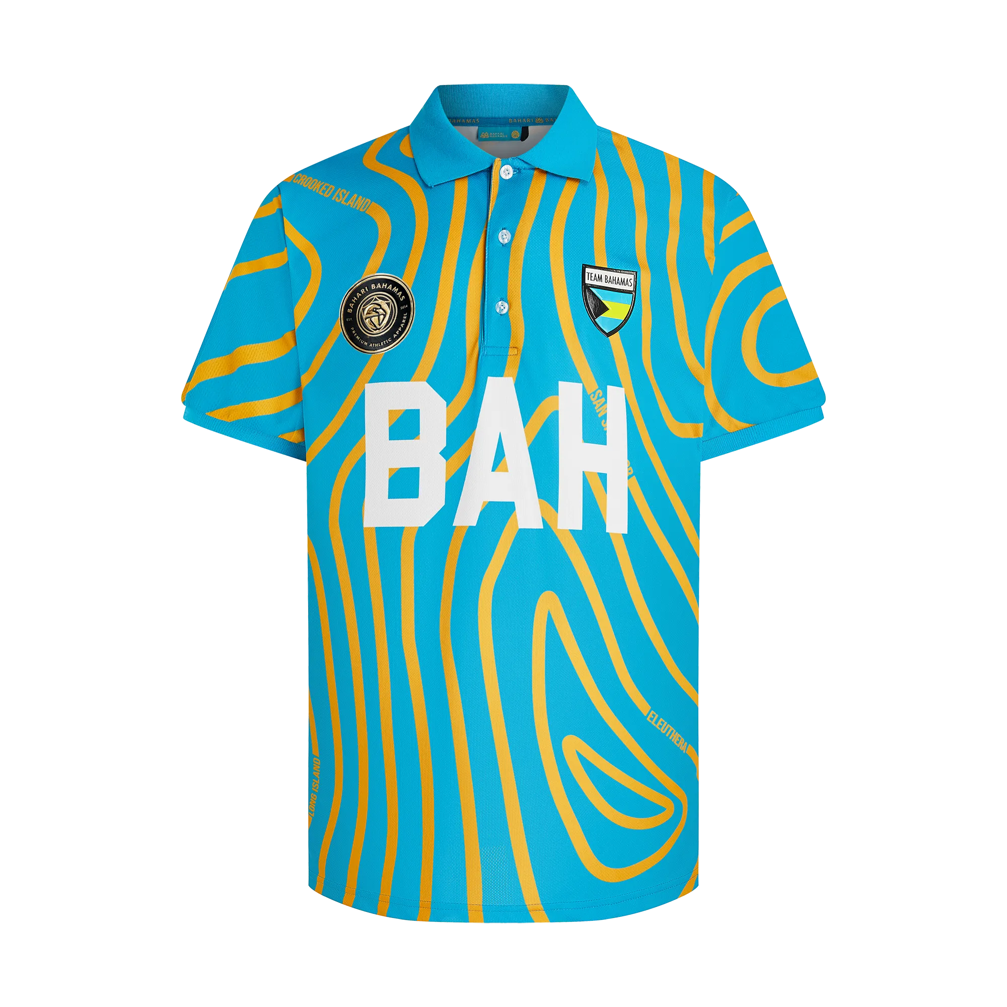 TEAM BAHAMAS POLO-AQUA