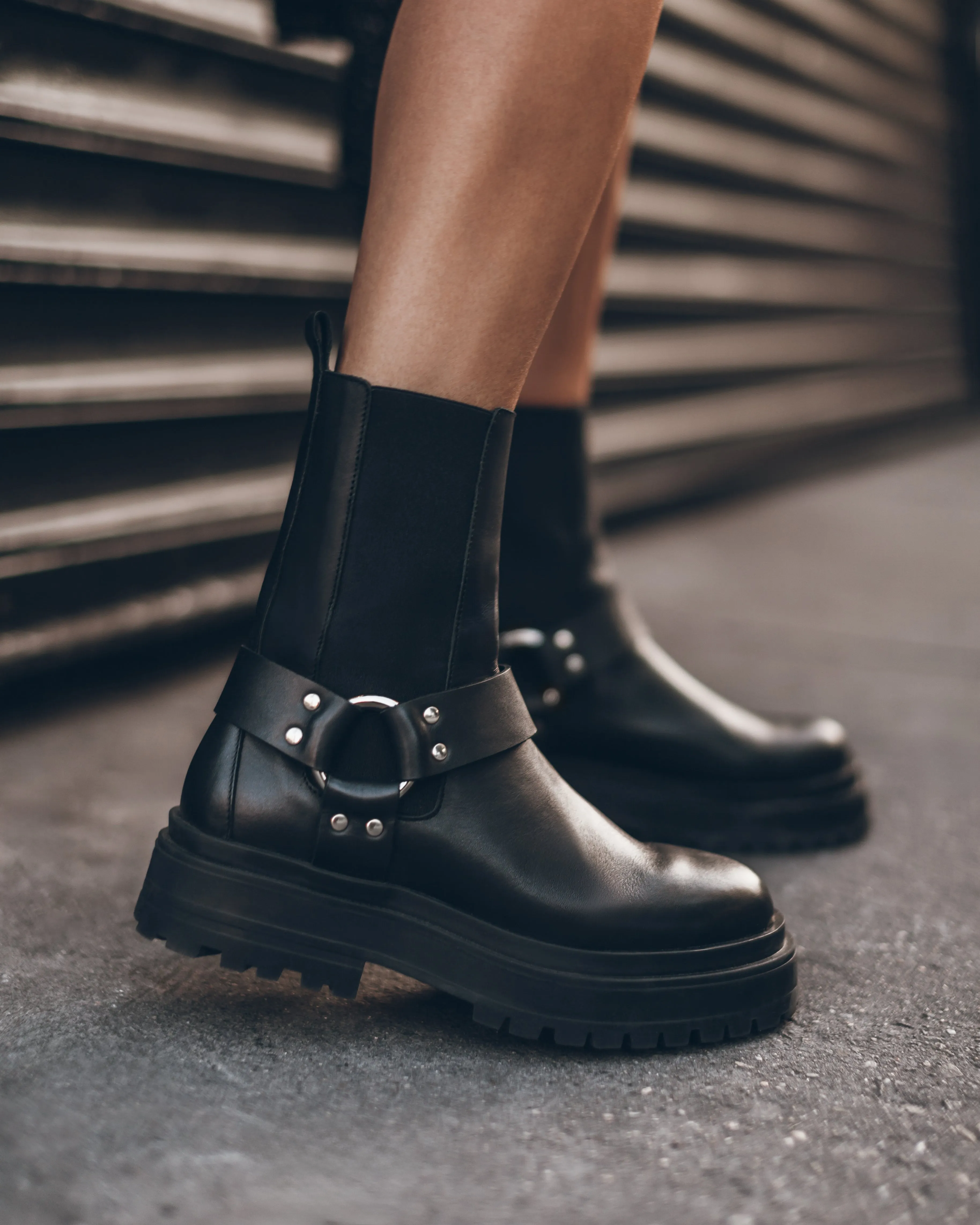 The Black Biker Boots