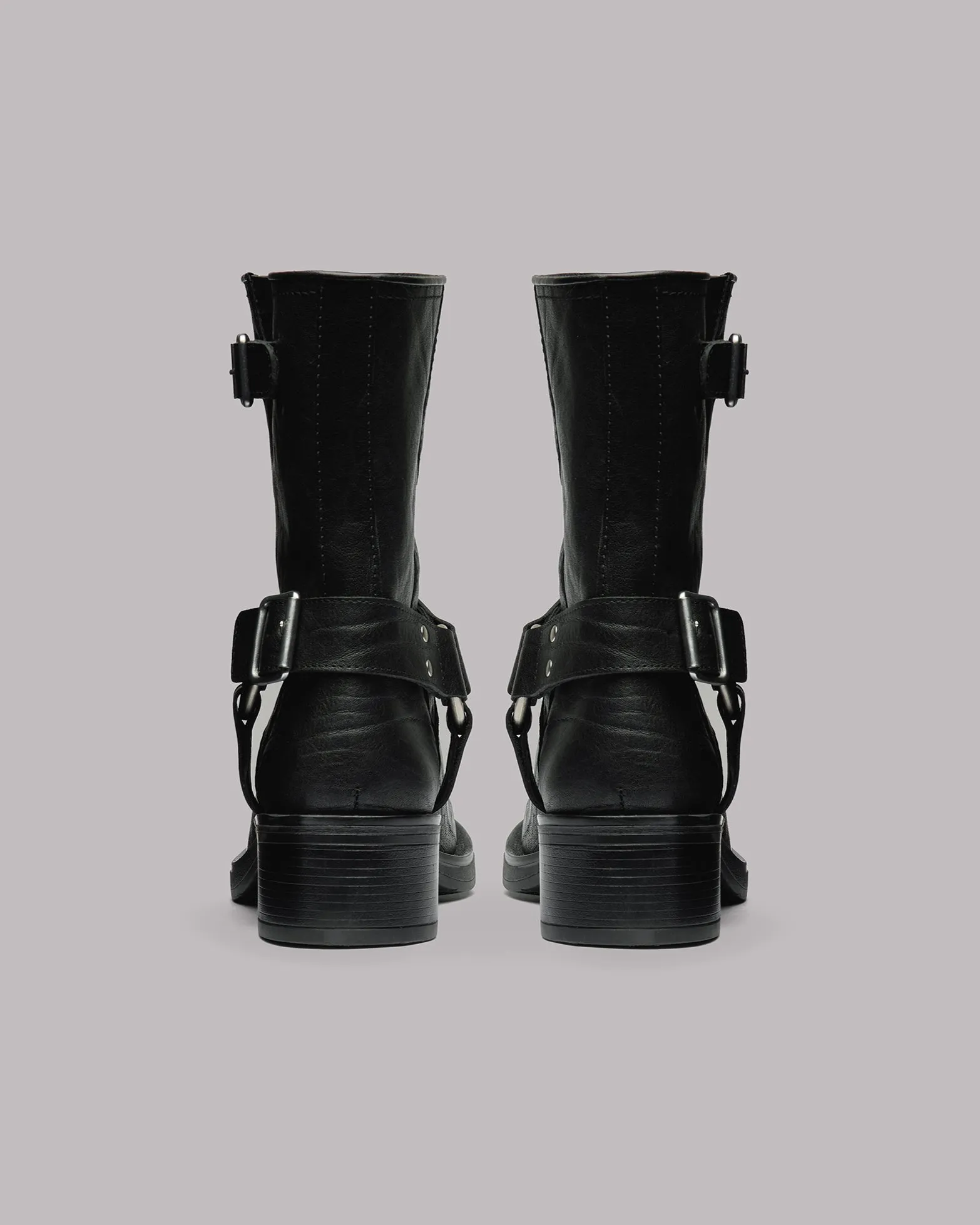 The Black Buckle Boots