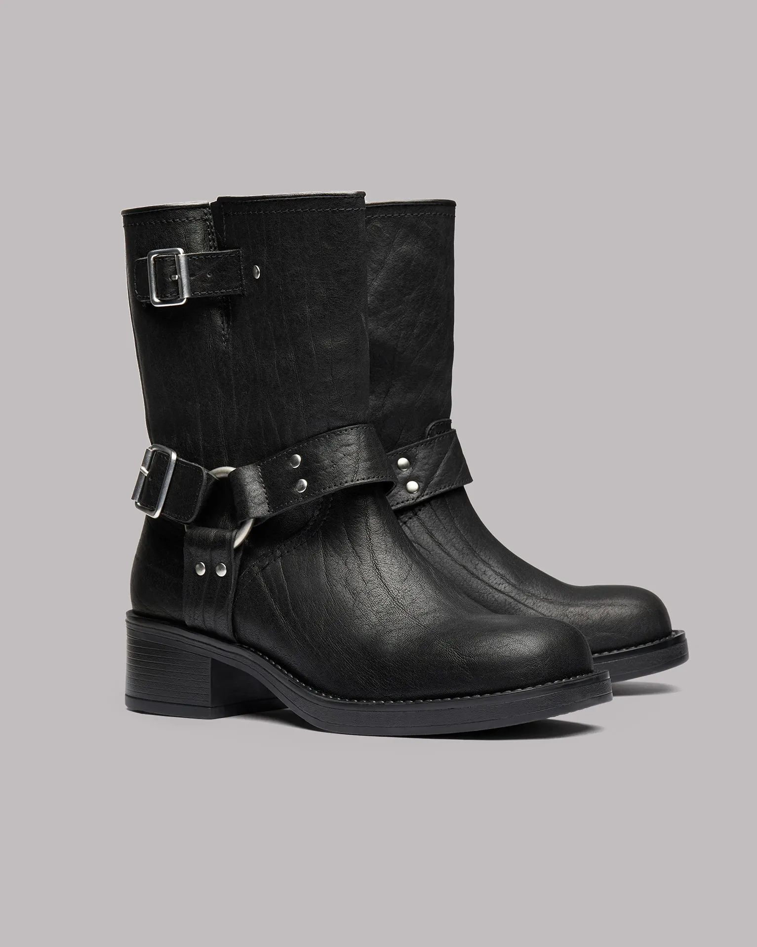 The Black Buckle Boots