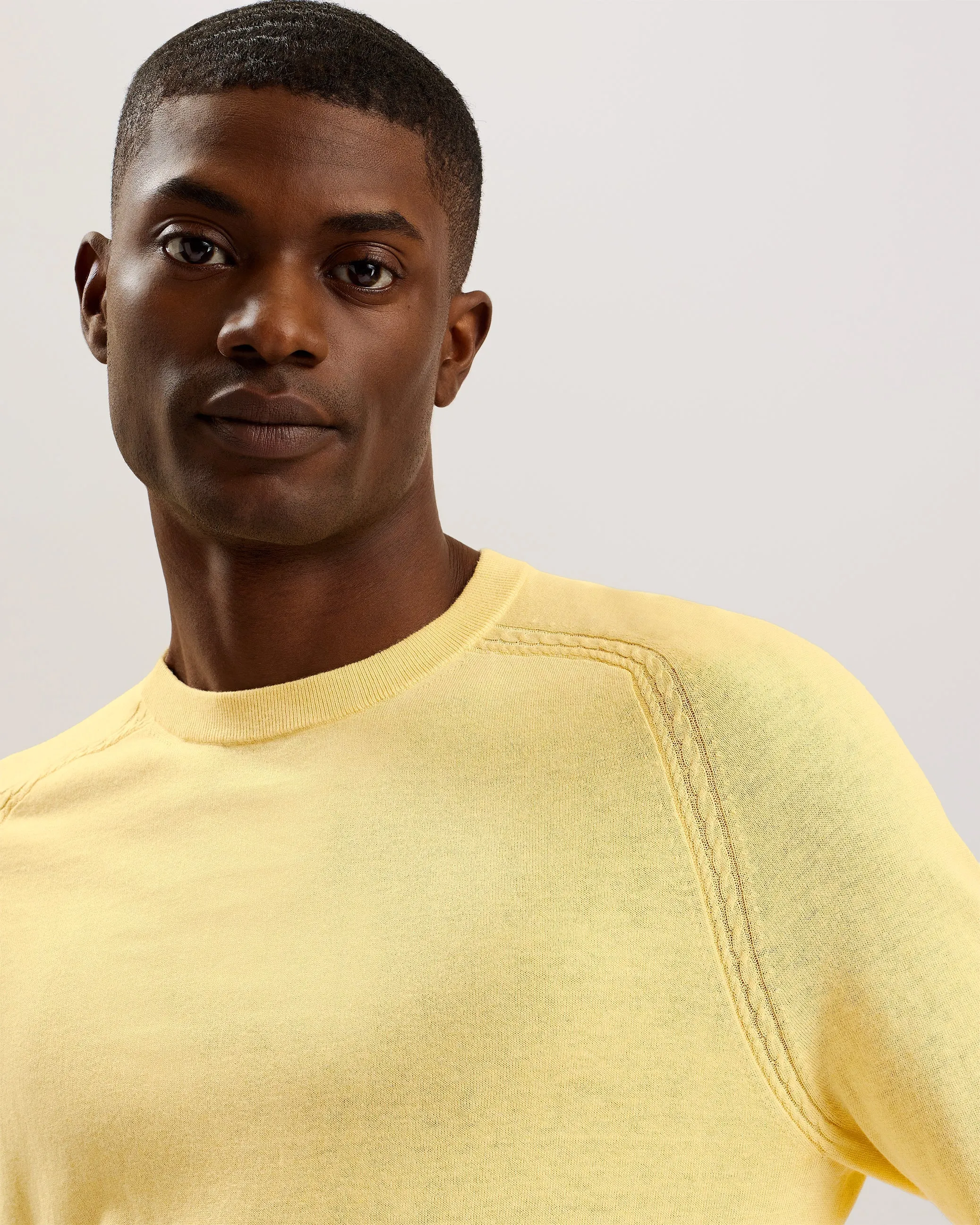 Tivol Silk Blend Crew Neck Jumper Lt-Yellow