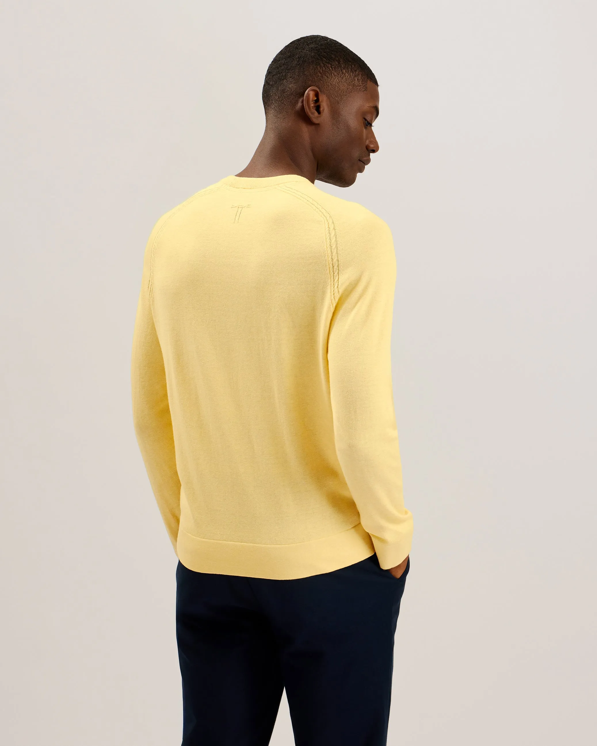 Tivol Silk Blend Crew Neck Jumper Lt-Yellow