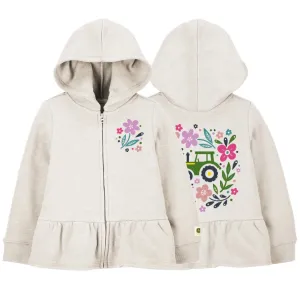 Toddler Floral Tractor Hoodie