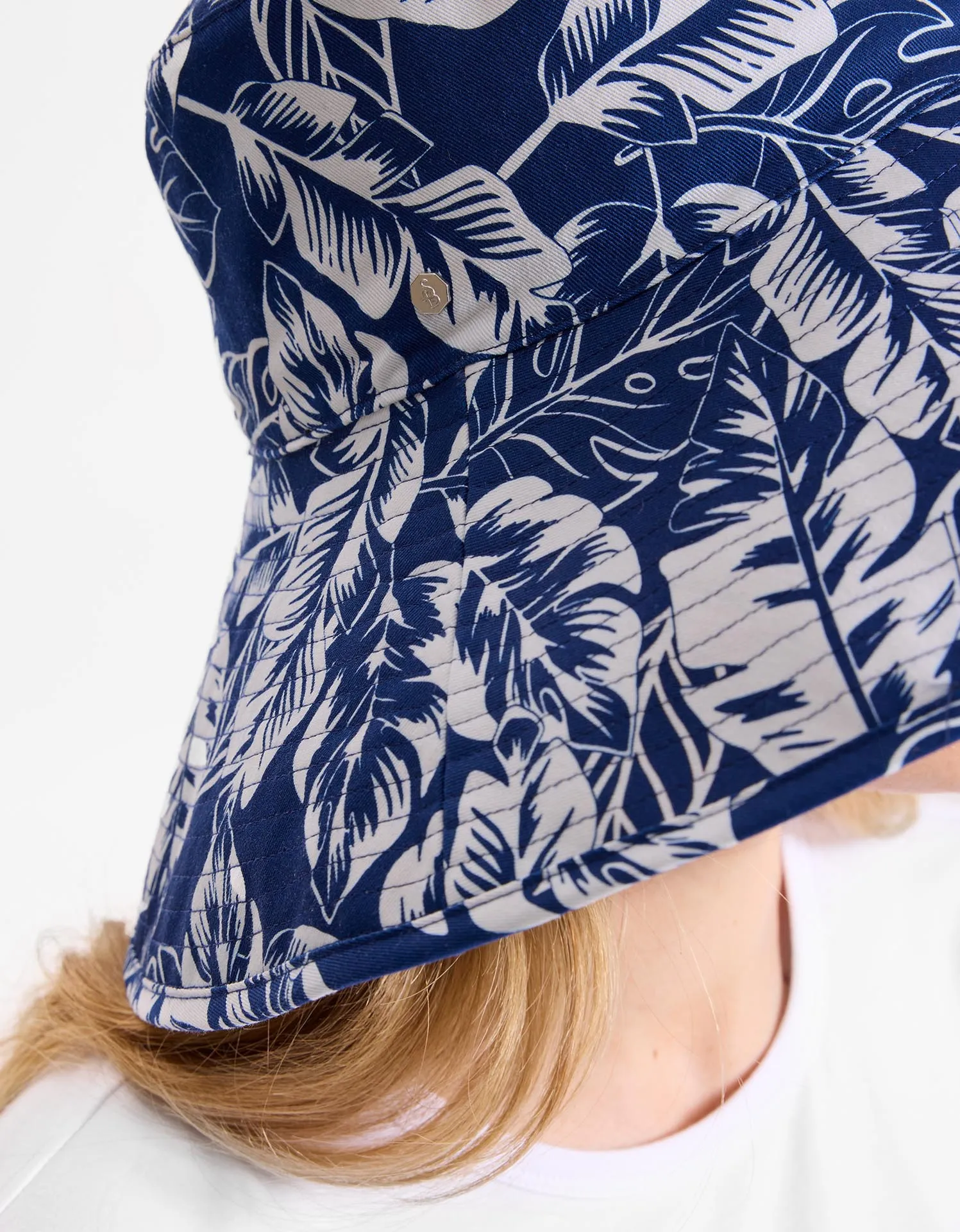 Ultra Wide Tropical Print Sun Hat UPF 50 