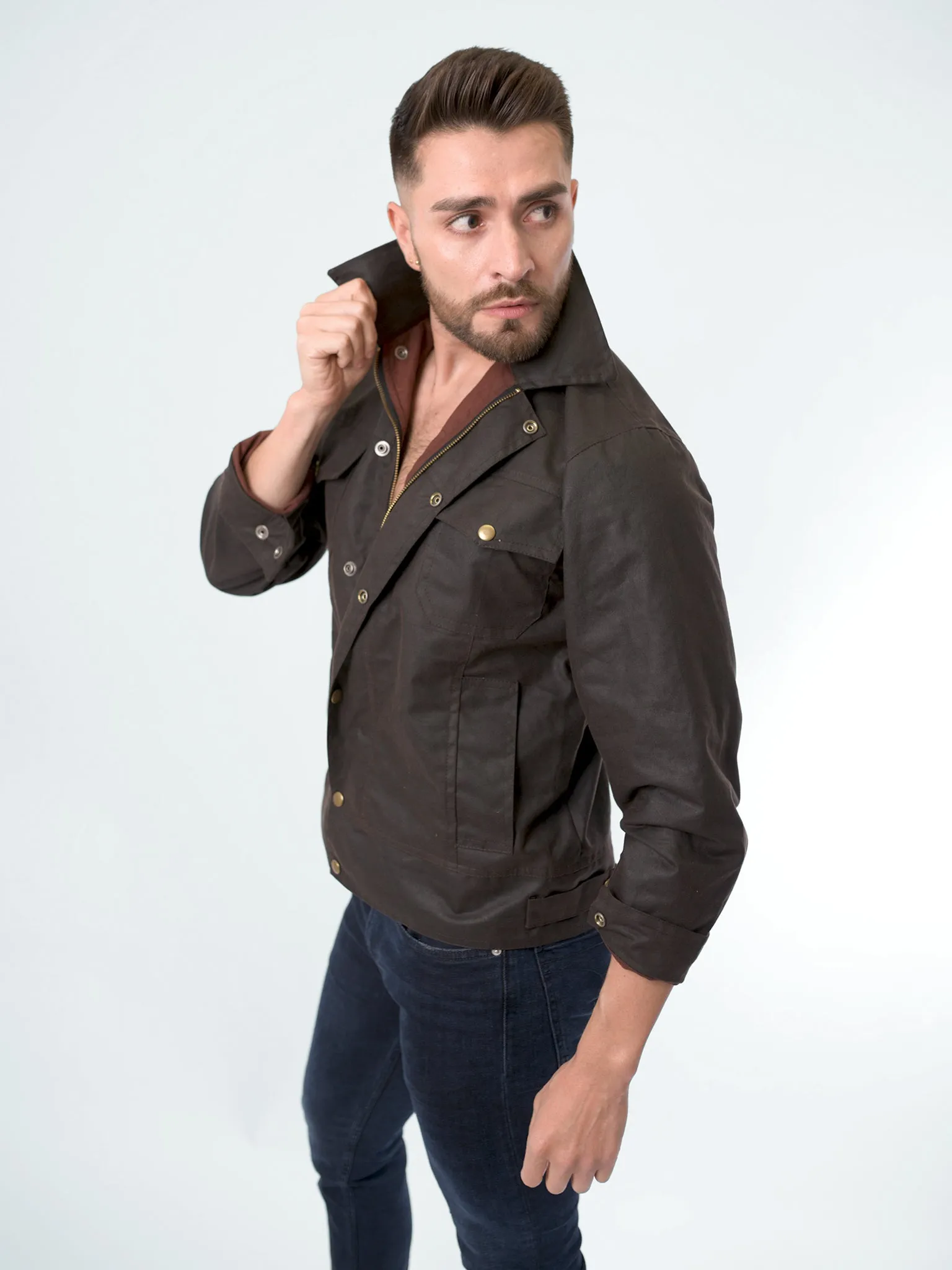 Unisex Oilskin Bomber Jacket