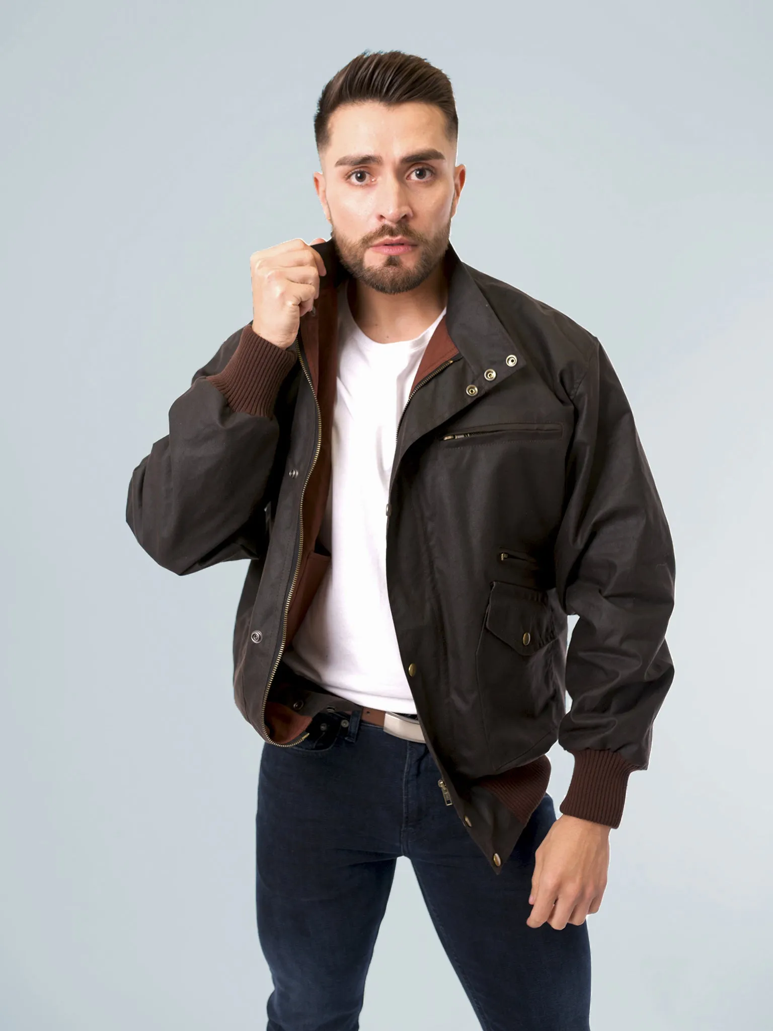 Unisex Oilskin Ribbed Jacket