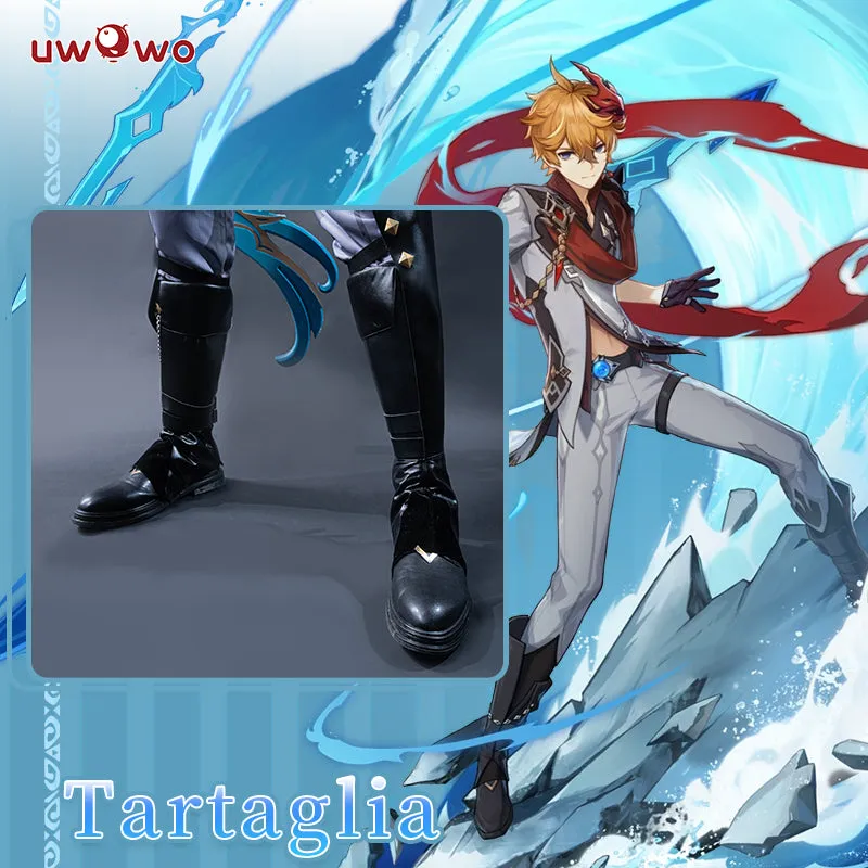 Uwowo Game Genshin Impact Tartaglia/Childe Cosplay Costume Shoes