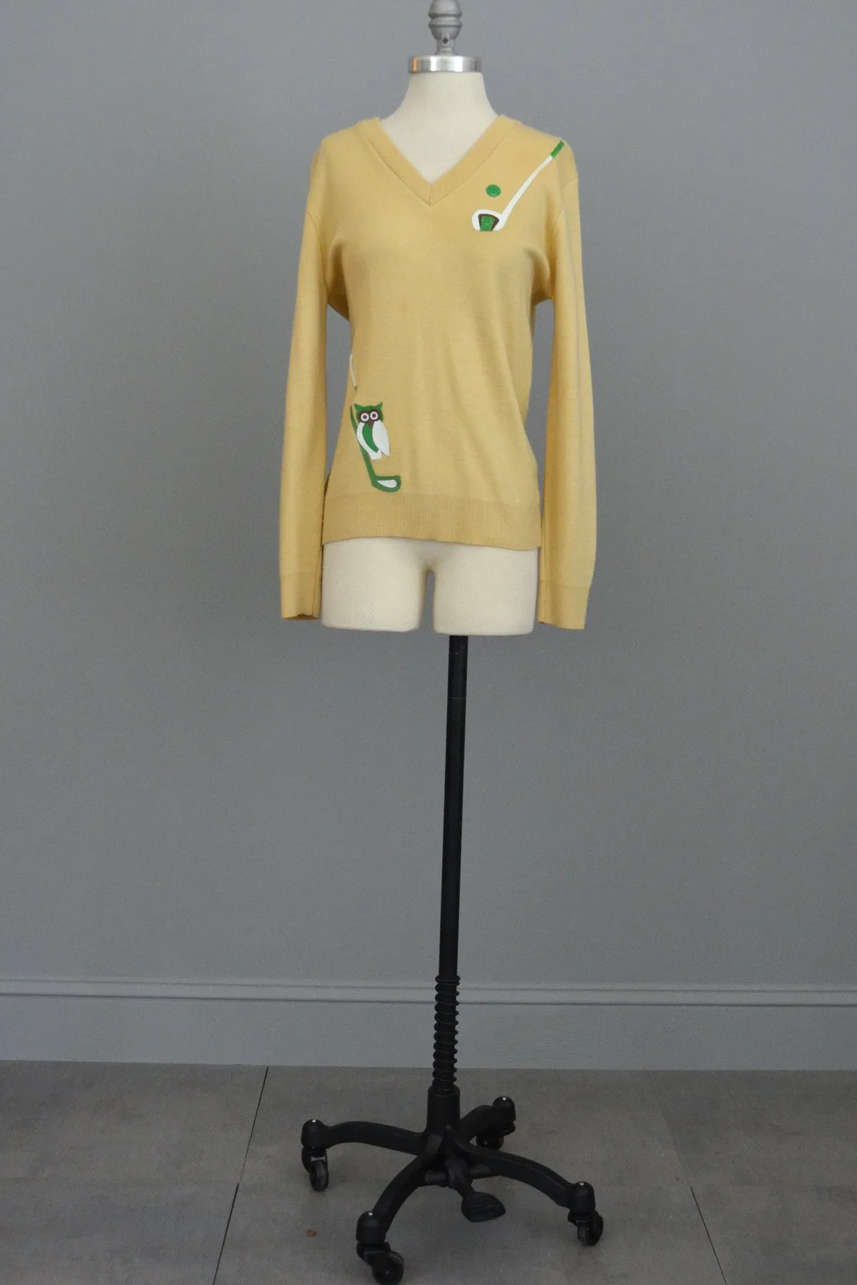 Vintage Owl Golf Sweater